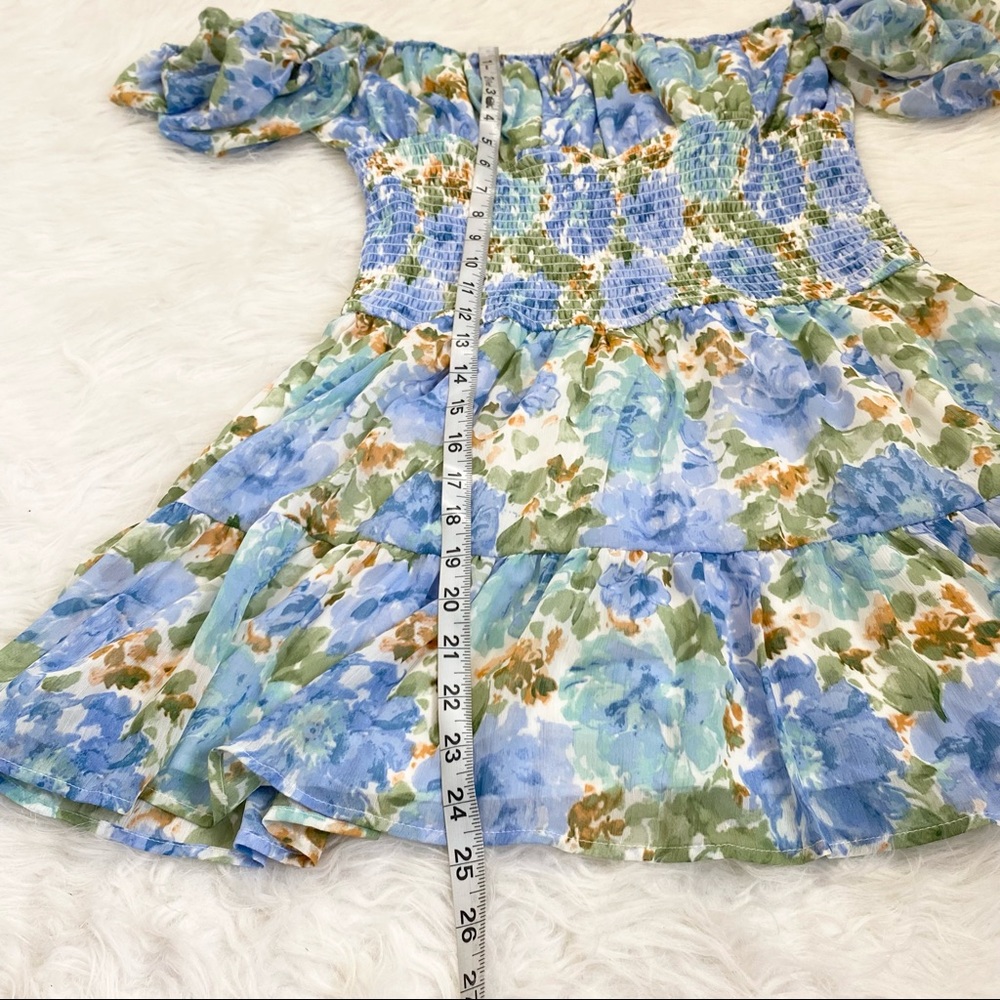 2BELLA Blue Flower Print Dress - Picture 3 of 6
